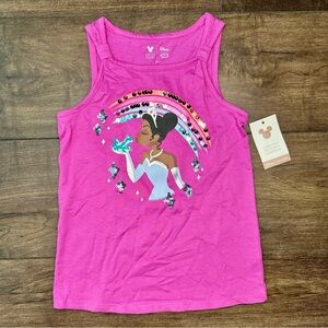 Disney Princess Tiana NWT Jumping Beans Pink Tank Top - Girls Size 6X